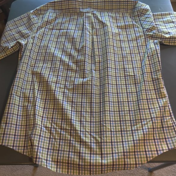 Nordstrom Wrinkle Free Traditional Fit Short Sleeve Button Up Men's XL - Picture 2 of 5